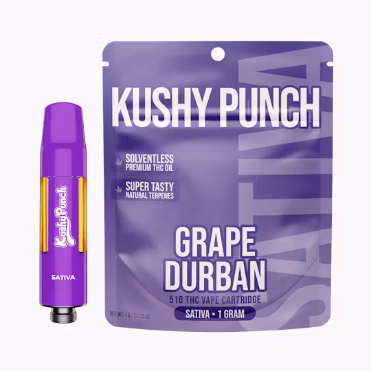 GRAPE DURBAN-KUSHY PUNCH VAPE CARTRIDGES